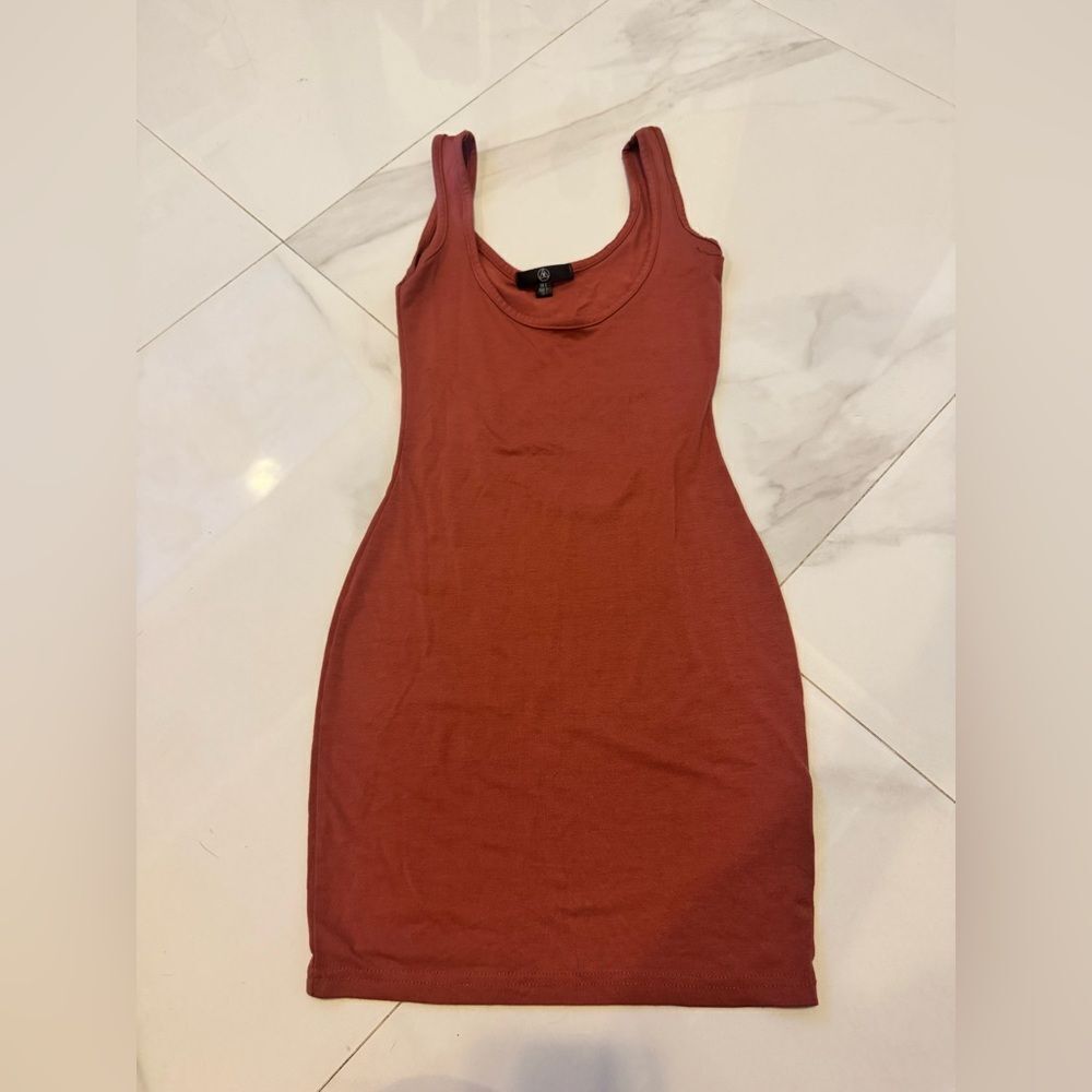 Rust Sleeveless Bodycon Dress #2